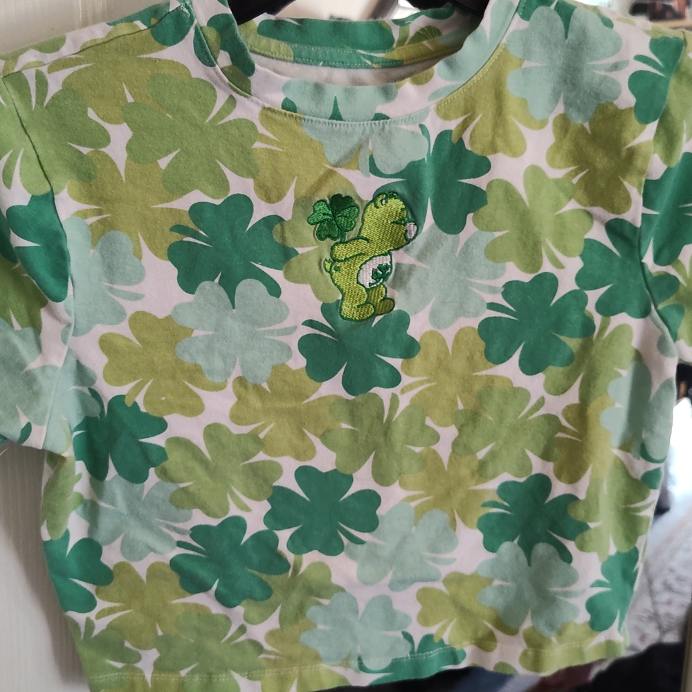 MAD Engine Kids Green Shamrock All-Over Print Tee